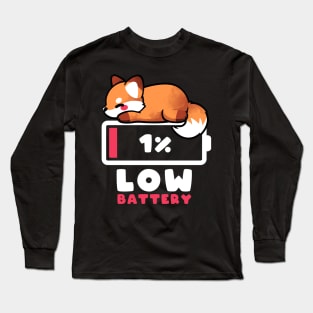 Low battery fox Long Sleeve T-Shirt